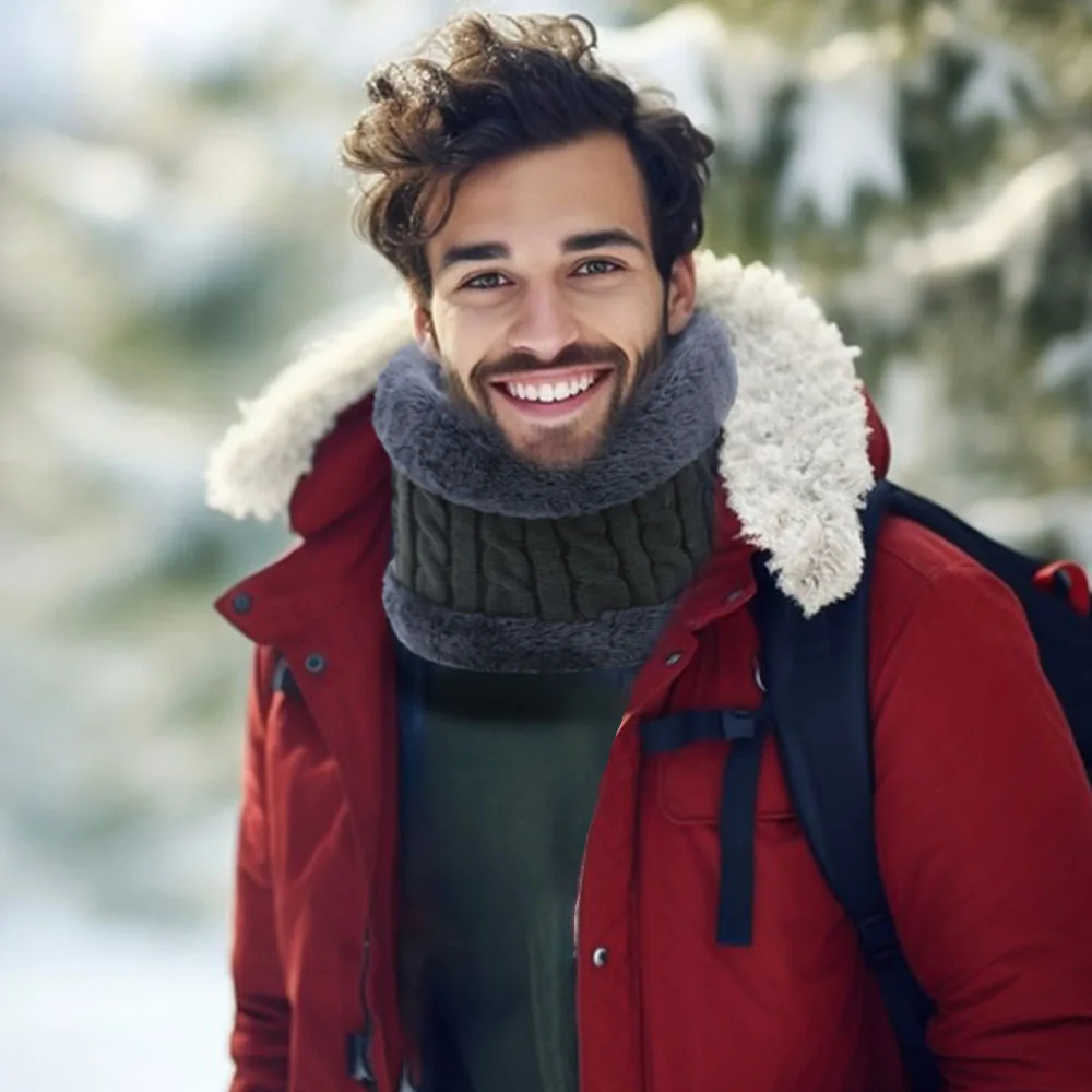 Рисунок 2 - Зимний теплый вязаный шарф на флисовой подкладке