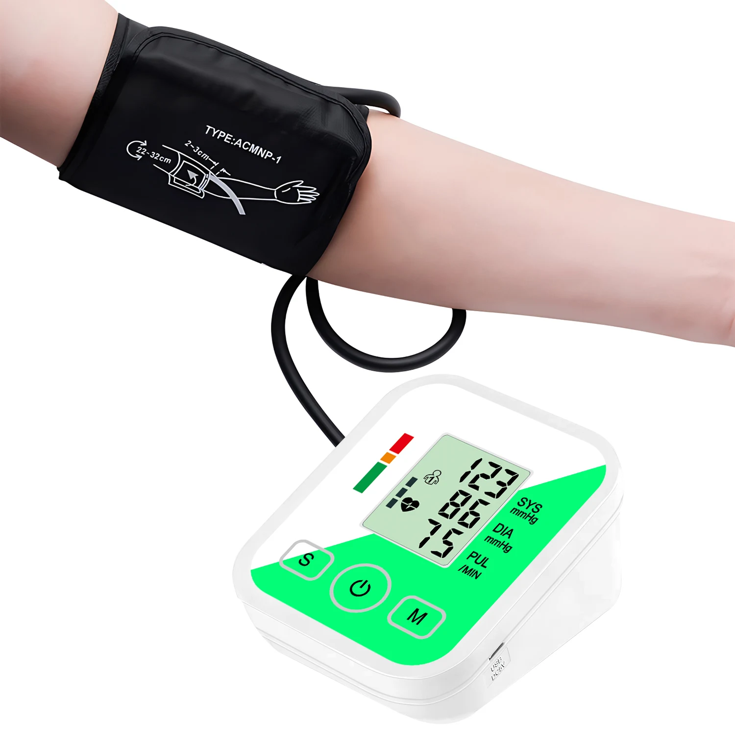 Medical Arm Blood Pressure Monitor Users BP Automatic Professional Portable Tonometer Digital Tensiometer Heart Rate