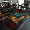 Abstract Geometric Large Rugs for Living Room Nordic Retro Room Decoration Home Mats Non-slip Washable Bedroom Cloakroom Carpet 2