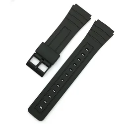 Silicone Rubber Watch Strap Bracelet - Available in Multiple Sizes - 22mm (Black - black)