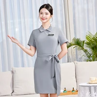 Vêtements de travail pour femmes, costume de serveur d'hôtel, Salon de beauté, Spa, Massage, café des ongles, bain de pieds Sexy, Sauna, technicien, jupe globale, uniforme 2