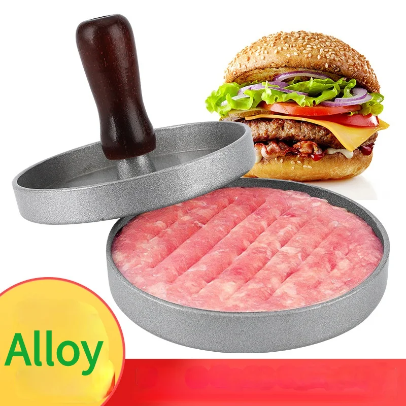 High quality Round Shape Hamburger Press Aluminum Alloy Hamburger Meat Beef Grill Burger Press Kitchen Food Mold