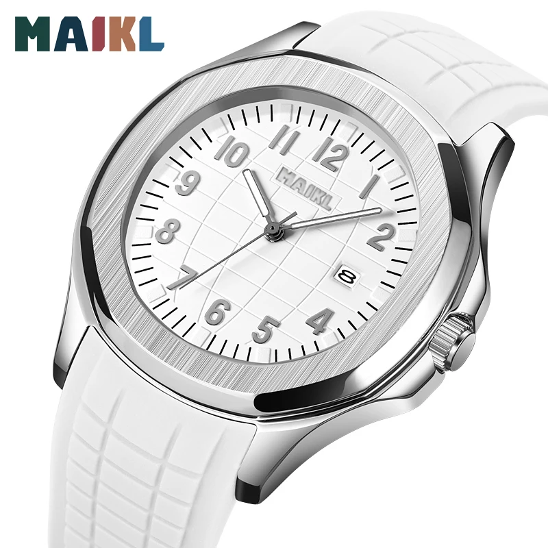 MAIKL Top Luxury Brand Male Quartz Watches Silicone strap Date Watch For Men Waterproof Sport Clock Male Relogio Masculino 2