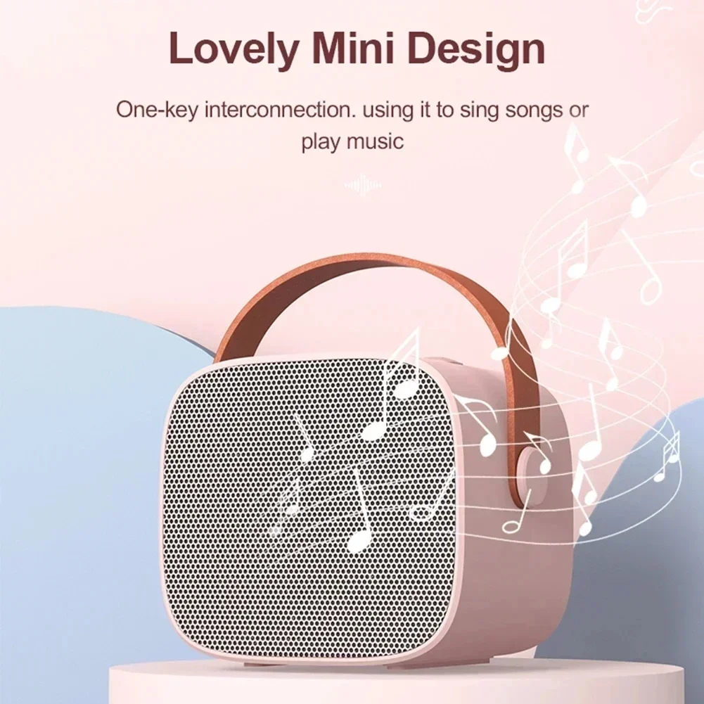 Wireless Dual Microphones Karaoke Machine KTV DSP System Bluetooth Speaker HIFI Stereo Surround For Kids And Adults Party Gift