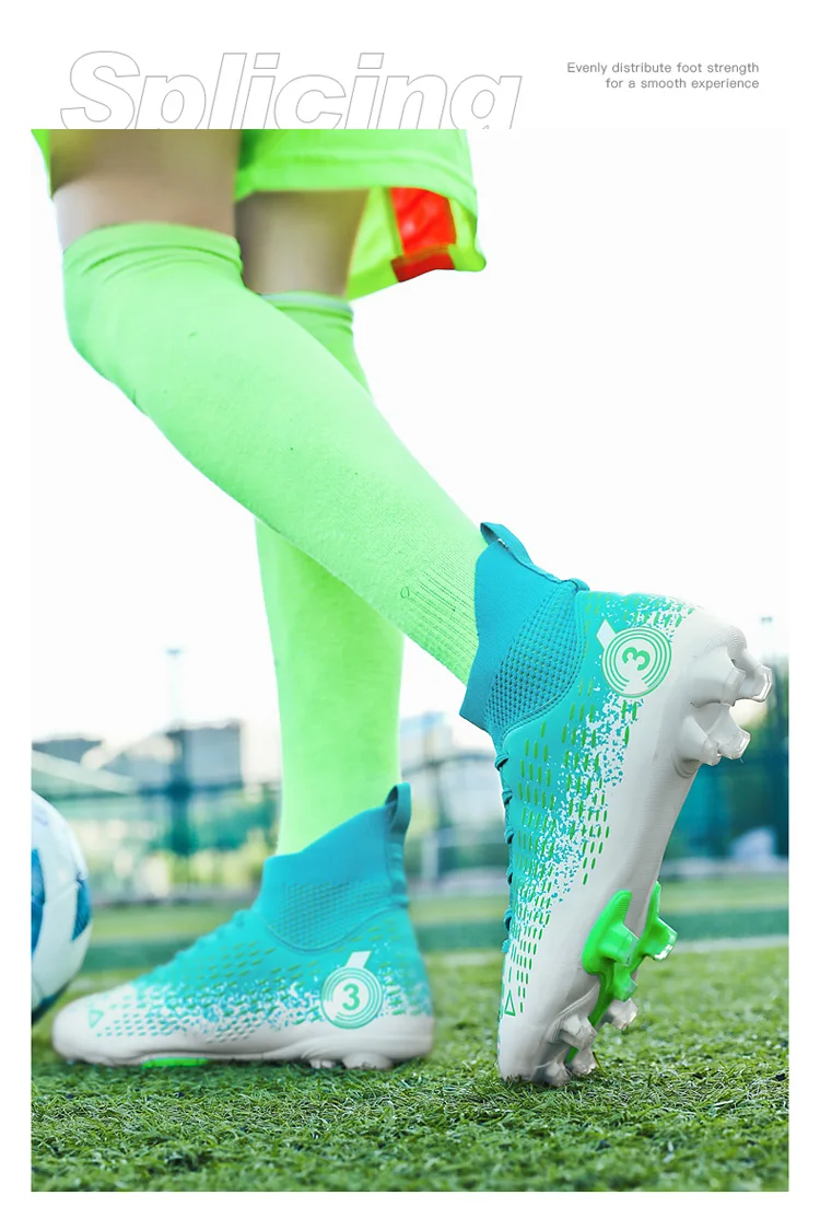 Vīriešu futbola apavi ar radzēm, sporta apavi, futzāla bērnu futbola zābaki, iekštelpu un āra treniņu apavi, neslīdoši apavi_voghion.com