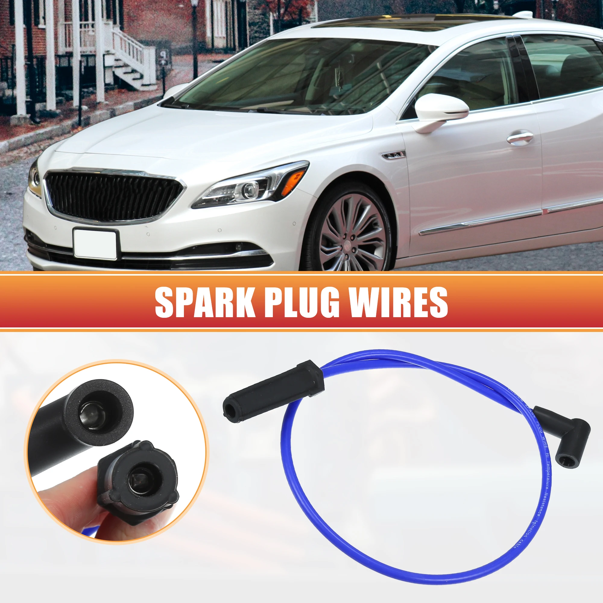 6 Pcs Car Spark Plug Coil Wires Ignition Coil Harness Cable 12192468/12192421 for Chevrolet Lumina 3.1L V6 Gas 2000-2001