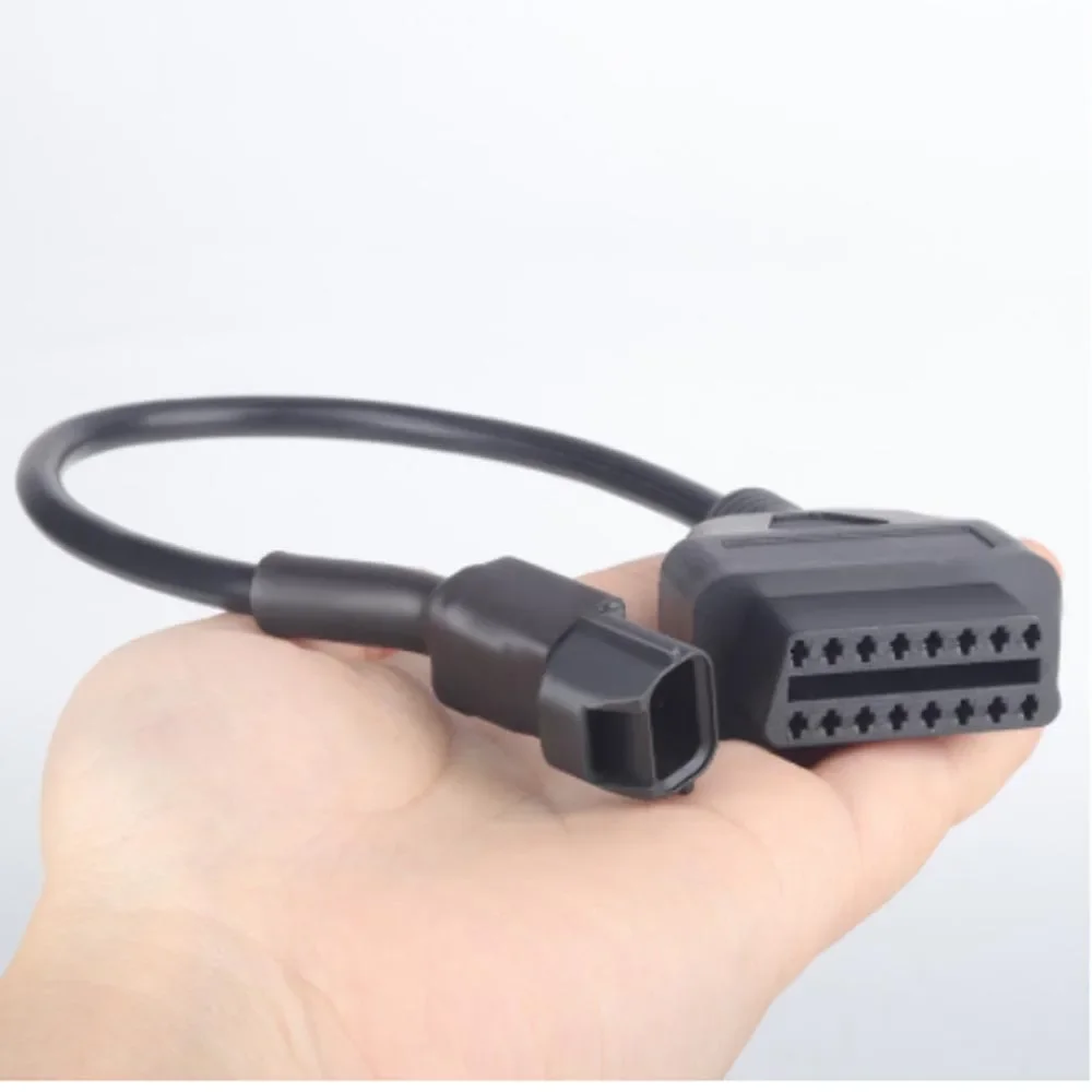 Фото Адаптер для KYMCO 3 PIN мотоциклетный кабель OBD OBD2 Диагностический кабель OBDII 16Pin на 3 PIN для KYMCO мотоциклетный Конвертер Разъем №3