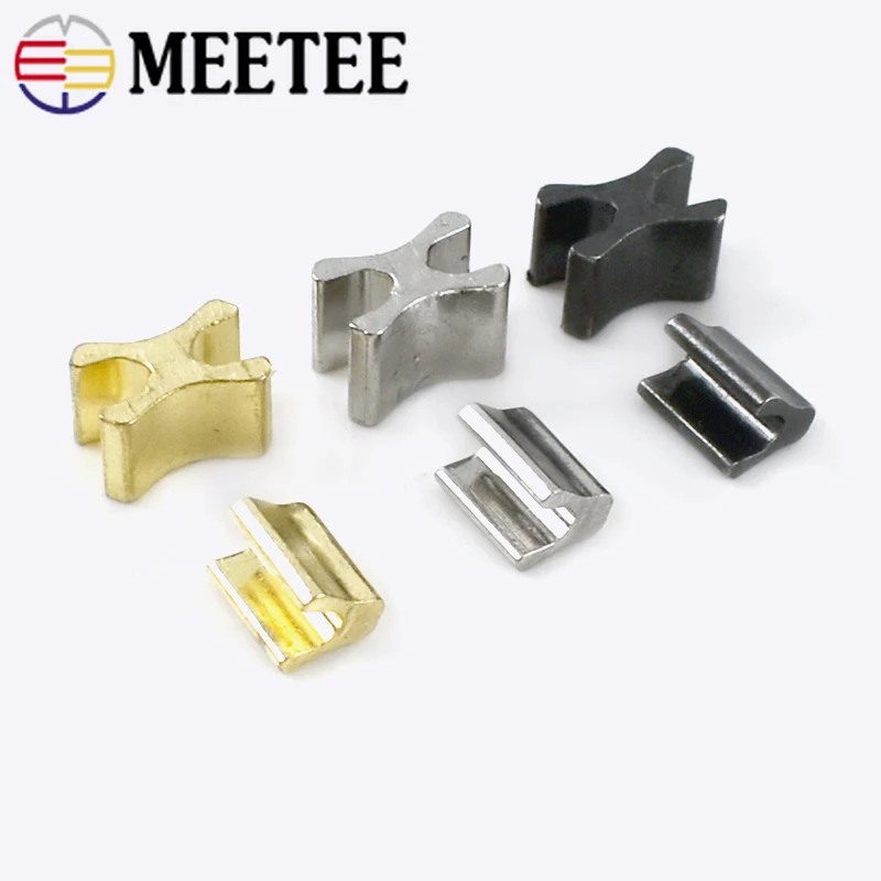 50pcs Meetee 3# 5# Brass Zippers U Stopper Non-slip for Metal Zipper Repair kit DIY Accessories Sewing Zip Tailor Tools |