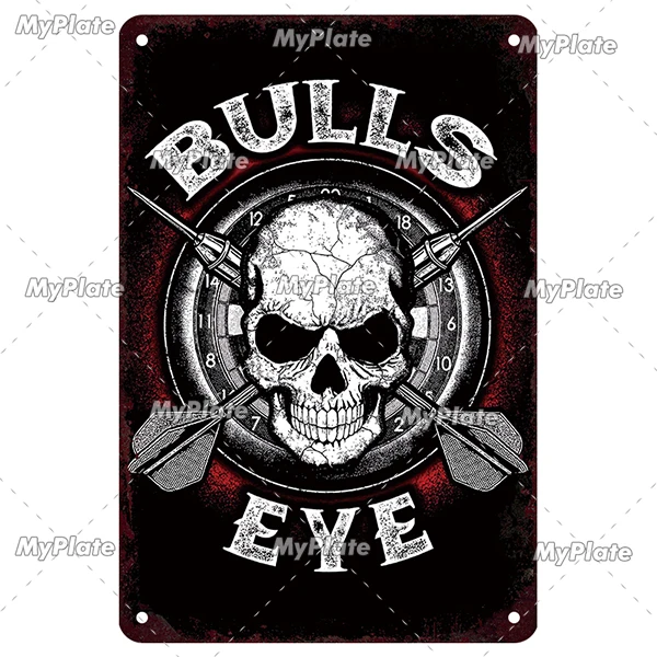 Vintage Metal Darts Sign - Bar & Club Wall Decor Art Poster Gift
