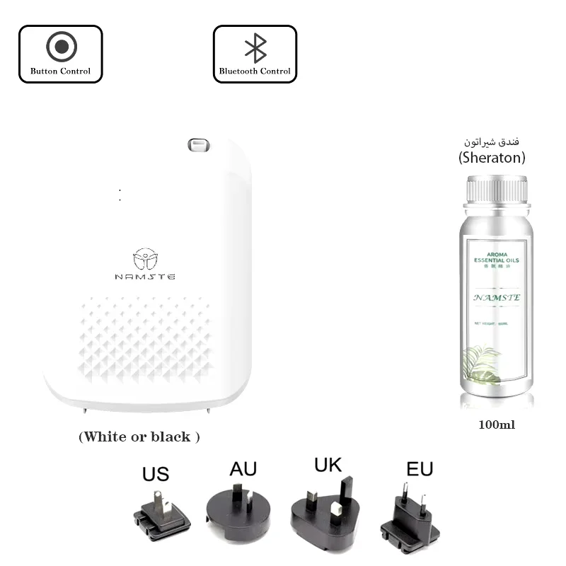 thumbnail image 1 of Difusor de aroma eléctrico Namste Perfume Oasis con aceites esenciales, aromatizante de aire, dispositivo de fragancia para el hogar con Bluetooth de 400 ml, 1 of 5