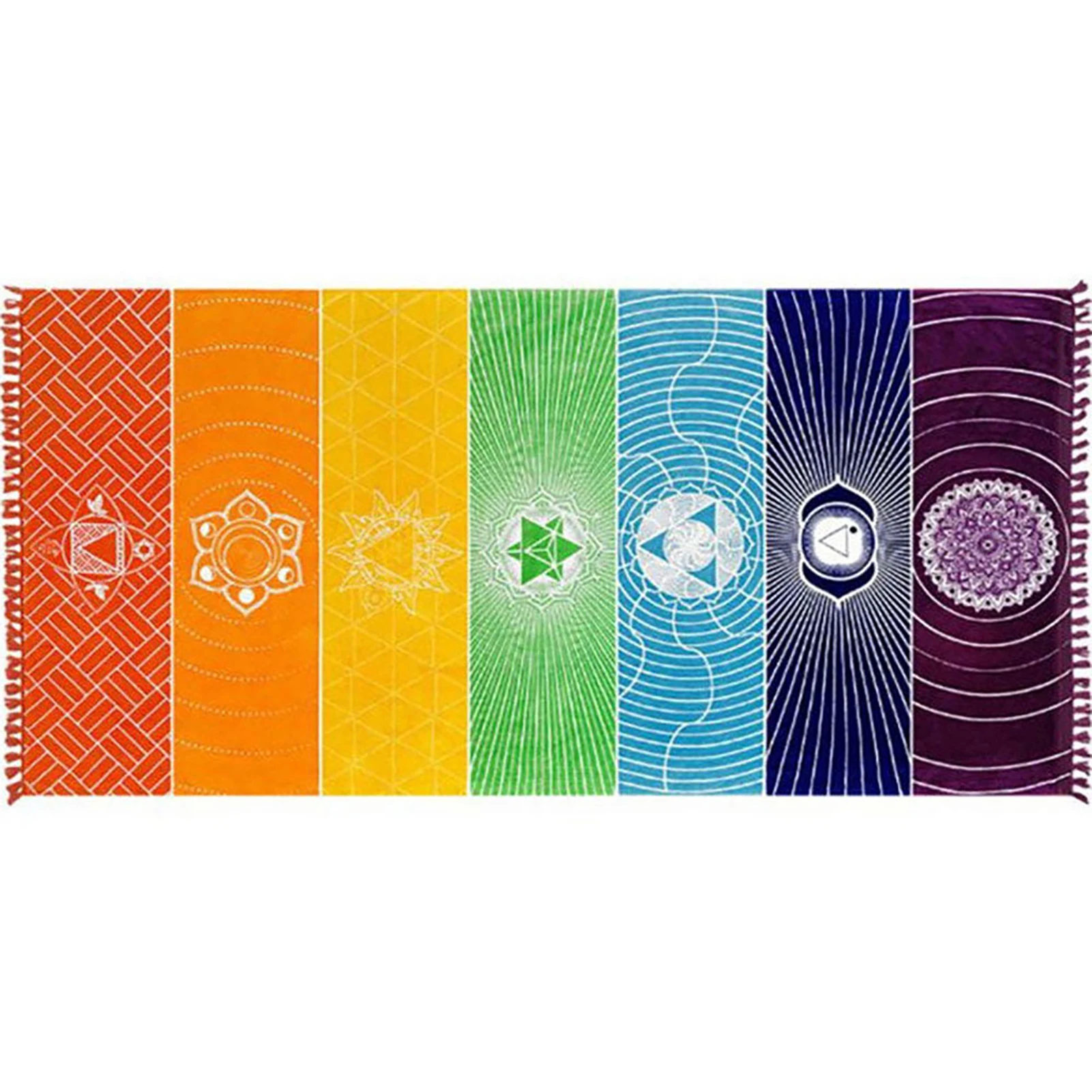 1 Teile/los Neue Heiße Wandbehang Böhmischen Wandteppiche mit Quaste Homestay Wandverkleidung Tapisserie für Bett Abdeckung Vorhang Picknick Matte – Detail 7