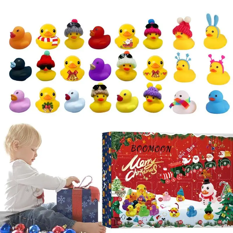 

Christmas Countdown Calendar 24 Days Of Christmas Countdown With Rubber Duck Kids Party Favor Sets For Boyfriends Wives Friends