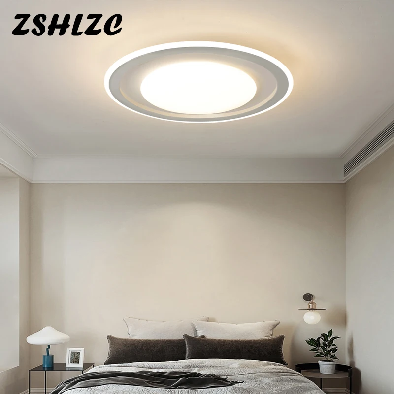 

White Modern Led Ceiling Light 110V 220V Surface Mount Ceiling Lamp for Living room Dining room Kitchen Bedroom Lighting Fixture