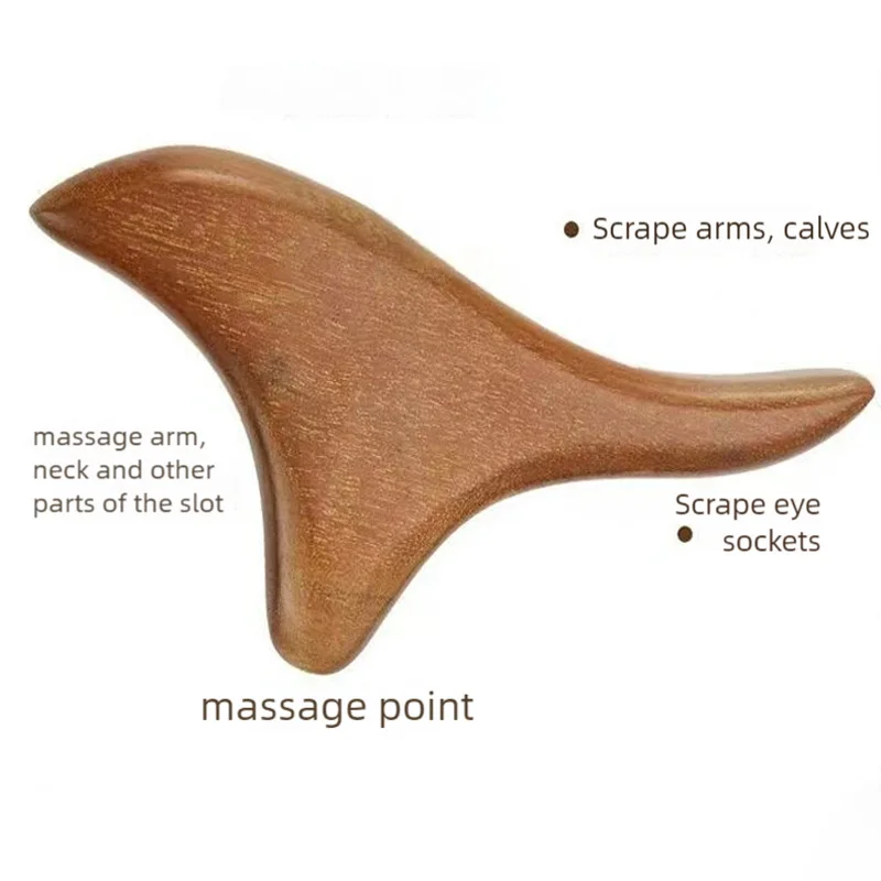 Sandalwood Massage Roller Comb Tools Multifunctional Massager Foot Soles Massage Stick Body Hand Neck Meridian Scraping Tool