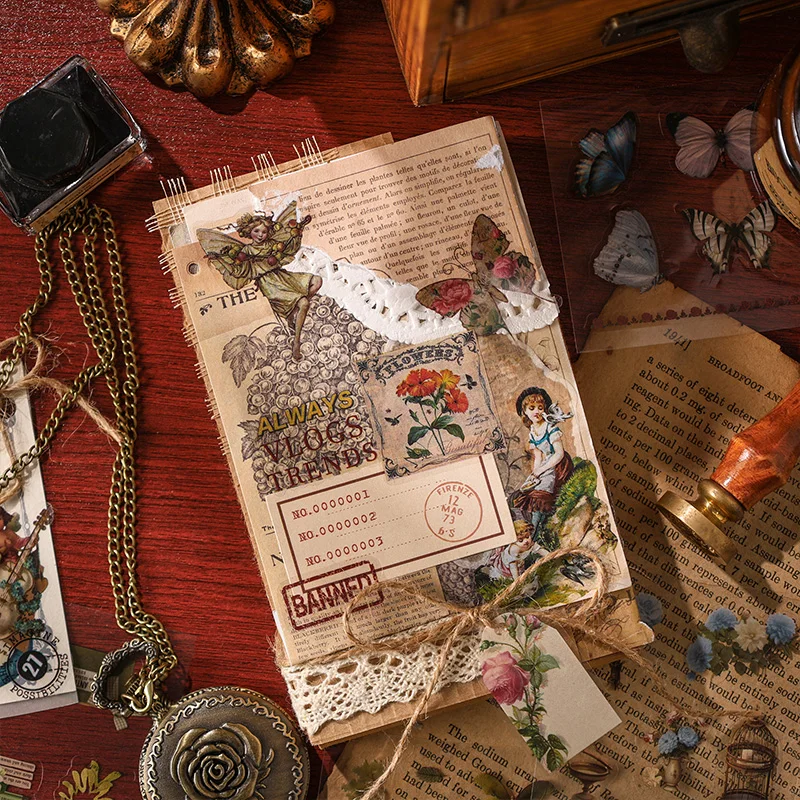 미스터 페이퍼 4 스타일 100개/팩 PET 스티커, 개인의 저널 재료용 창의적인 DIY 다이어리 노트북