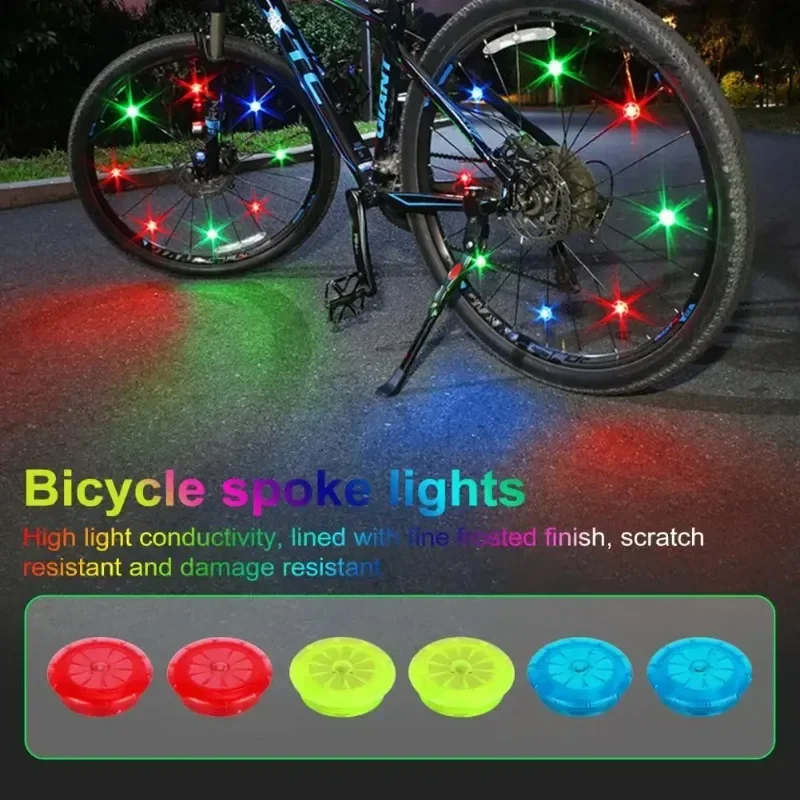 2Pcs Super Bright Waterproof Bike Wheel Lights Ultralight Spoke Lights Simple Installation Cycling Accessories Compact Size bicycle parts bike accessories