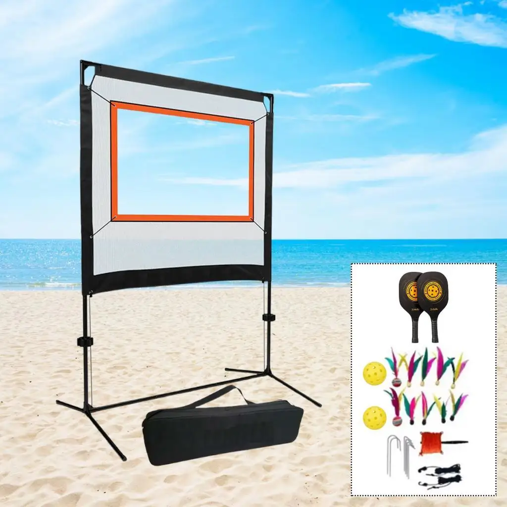 Badminton Net Set with Stand with Rackets for Beginners Backyard Practice