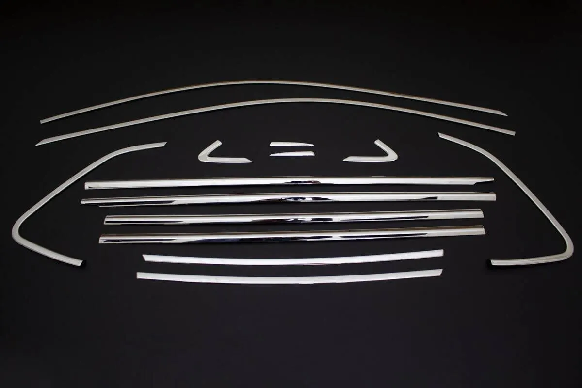 

Volkswagen Polo AW Windows Frame (2017 2022) -14 Pcs. -- St. Steel