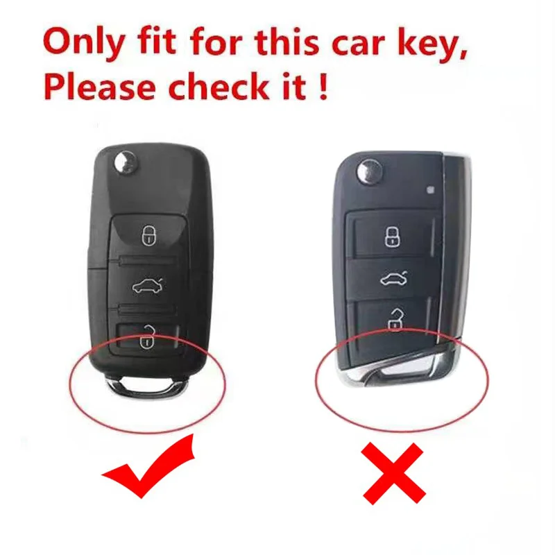3 버튼 키 체인 자동차 키 커버 Vw 골프 6 2009 Passat B5 폴로 Sportline 2011 키 케이스 실리콘 Skoda Octavia 2 Remote
