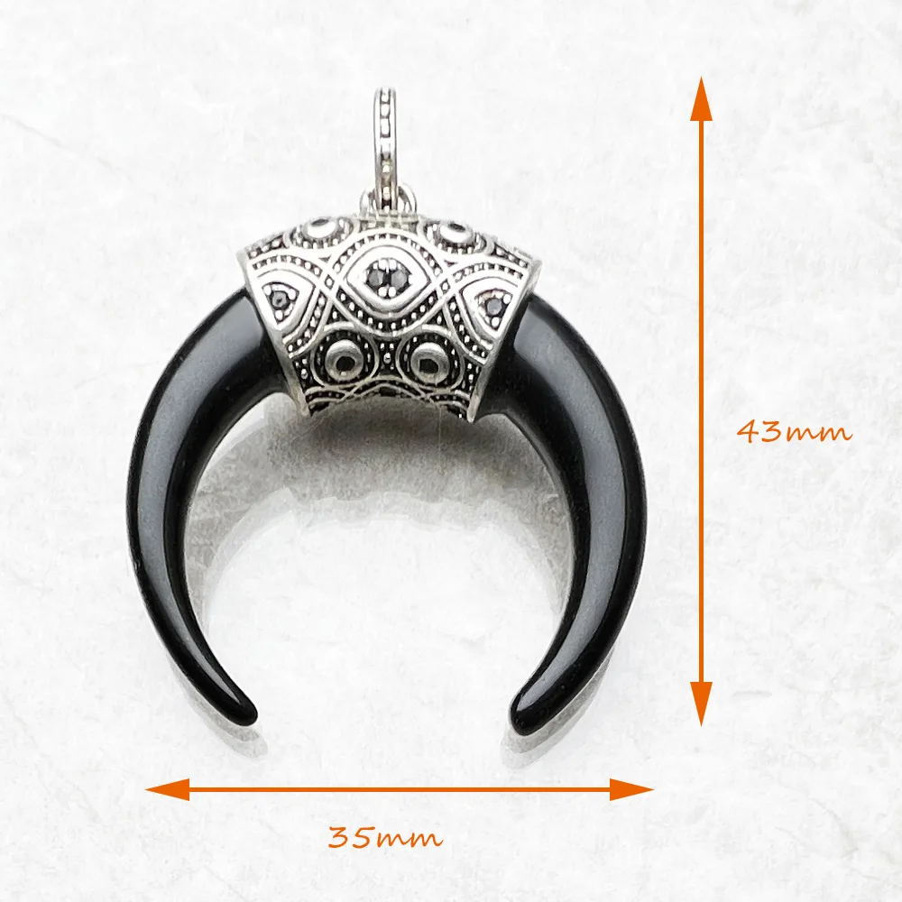 Maori Tiger Tooth Pendant 925 Sterling Silver Fashion Jewelry For Women & Men