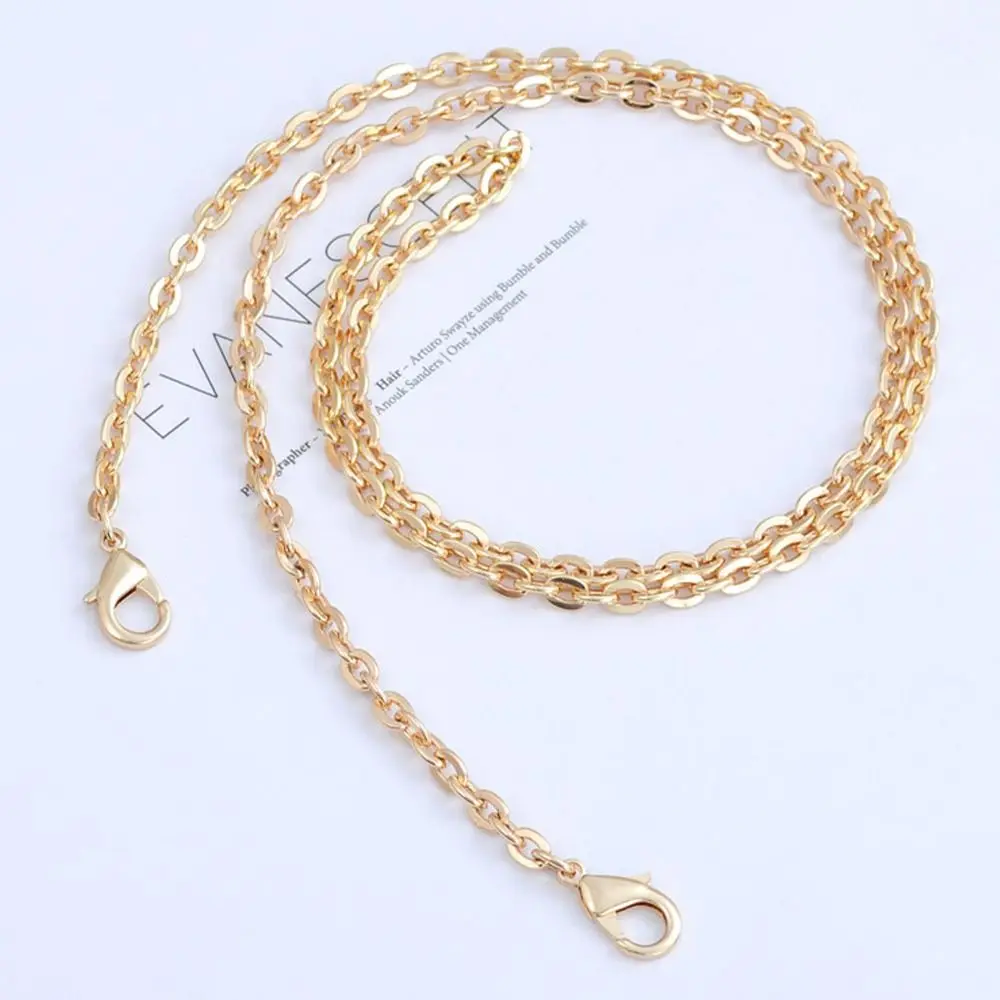 Luxury Adjustable Metal Chain Strap in Gold, Silver, and Black for Crossbody or Shoulder Bags