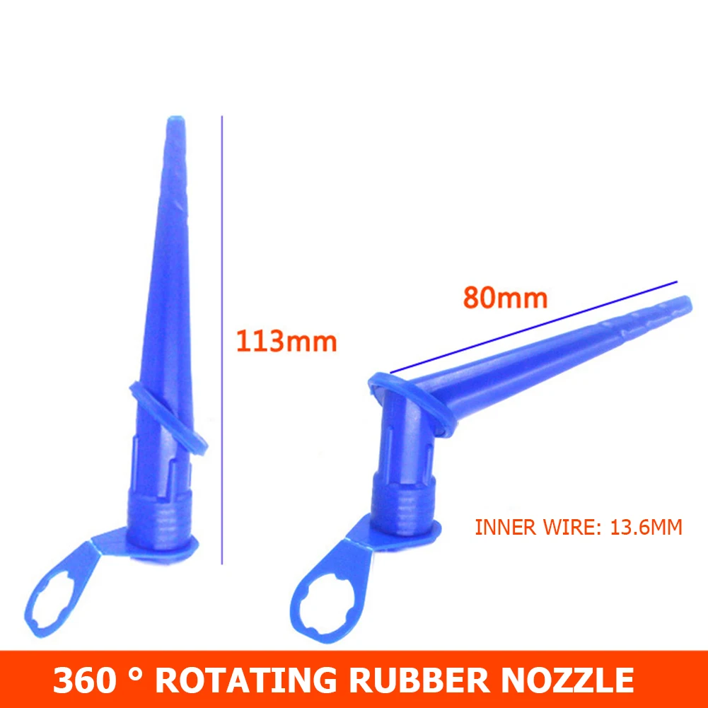 5pcs Durable Universal Sealing Caulking Nozzle Glass Glue Tip Mouth Plastic Pointing Construction Tools