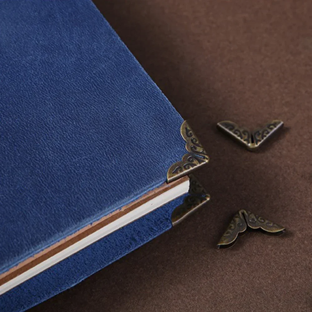 Book Corner Protector 50Pcs/200Pcs Metal Vintage Scrapbook Photo Album Notebook Menus Folder Golden Silver Bronze