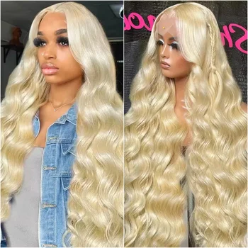 200% Density 613 Body Wave Lace Front Wig Brazilian Honey Blonde 13x4 13x6 HD Transparent Lace Frontal Human Hair Wigs For Women 1