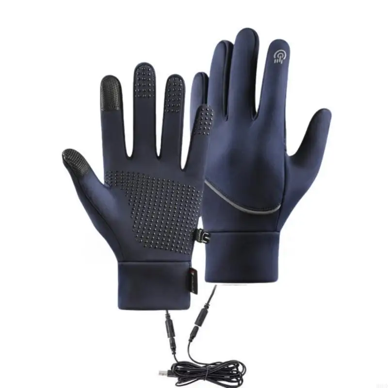 Beheizte Handschuhe für Männer und Frauen, Winter-Vollfinger-Händewärmer, elektrisch beheizte Handschuhe, Skifahren, Radfahren – Detail 7