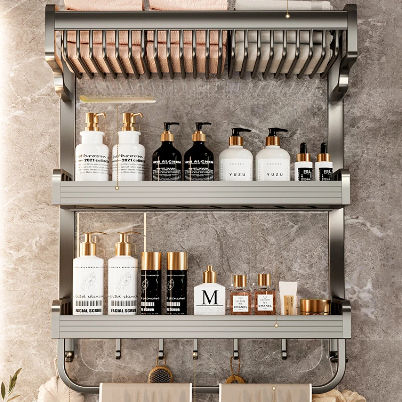 Storage Furniture Hanging Bathroom Shower Modern Tools Multifunction Home Accessories Set Luxury Lagerregal Furnishing Articles