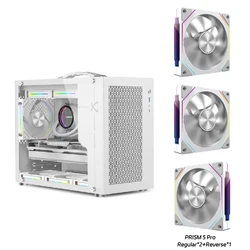Compact Power Train PC Case with Transparent Side & Type - C Port (X100Pro 5Prox3 WT)