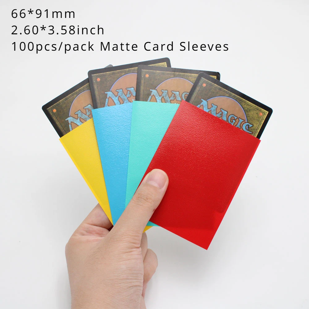 Matte Colorful Card Sleeves - 100 PCS Standard Size Trading Card Protectors
