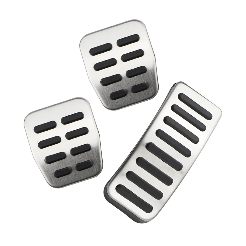 Car Accessories Car Pedals Pedal Cover Stainless Steel Pedal Cover Car Pedal Cover Volkswagen VW Polo 9N 6R Bora Golf MK4 IV Ibiza 6K 6L 6J Skoda Fabia Clutch Gas Brake Pedals Pads
