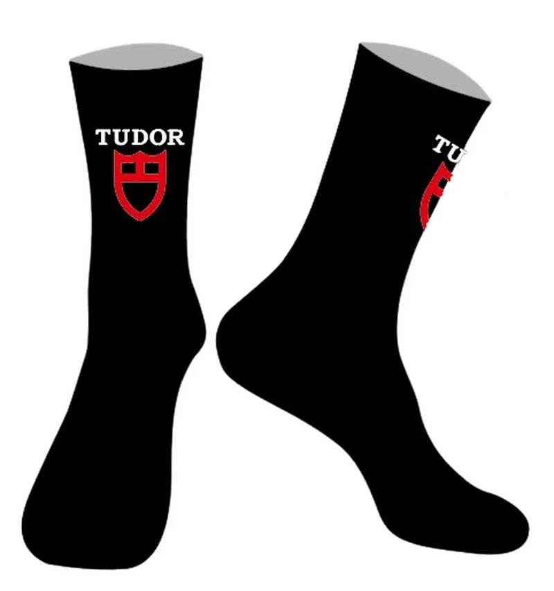 

LASER CUT ONE PAIR 2024 TUDORful TEAM Cycling Socks Antislip Bike Racing MITI Breathable FOR Men and Women