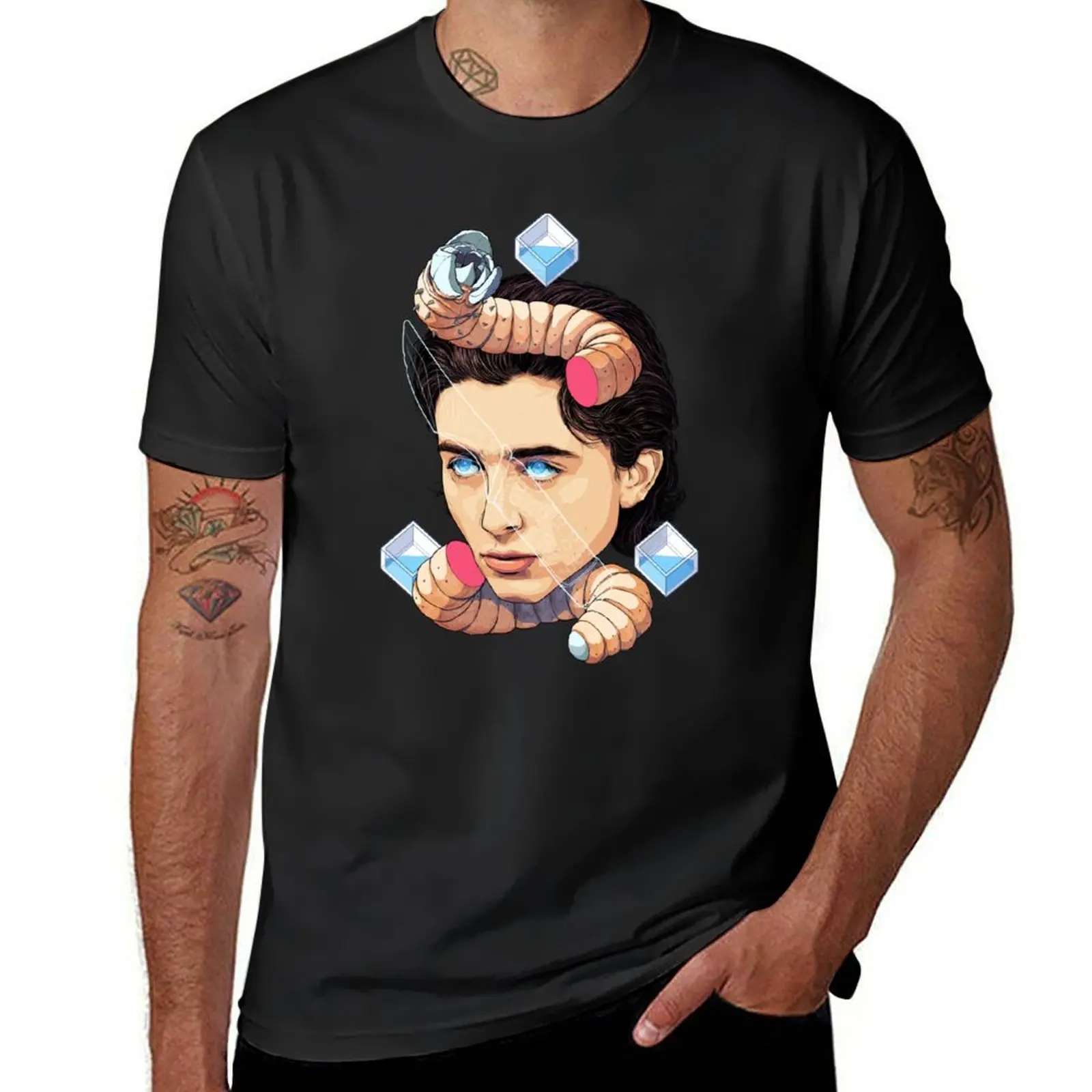 

Футболка с надписью «Paul atretimoides» (халамет), большие размеры, летний топ, винтажная мужская одежда