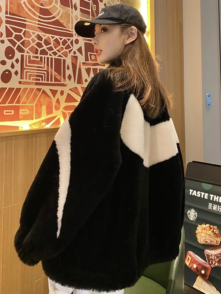 Autumn Winter Women\'s Coats Sheep Shearing Coat Women Clothing Casual Wool Coat Korean Warm Female Fur Jacket Casaco Feminino Lq