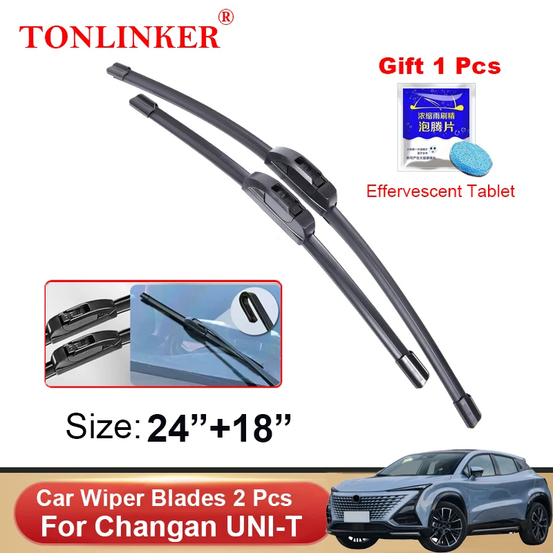 

Автомобильные щетки стеклоочистителя TONLINKER для Changan UNI-T UNI T 2022 2023, автомобильные аксессуары, передняя щетка стеклоочистителя, щетки, резак, товары