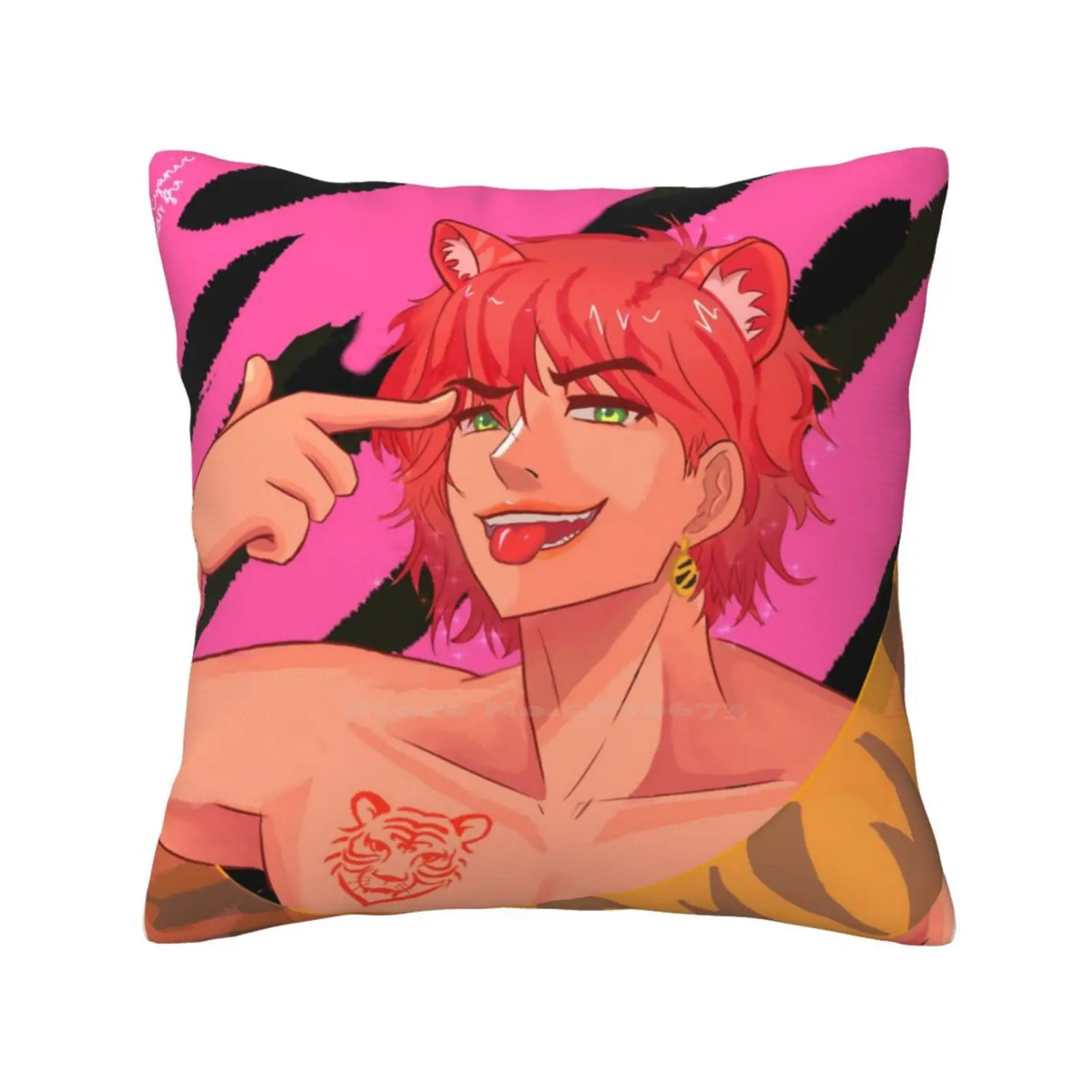 

Sangre Home Sofa Car Cushion Cover Pillowcase Anime Bishounen Bishie Character Tiger