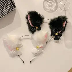 Cat Ears Lolita Cosplay Kawaii Plush Kitten Ear Black Hairpin Anime Accessories Andmade Gothic Decor