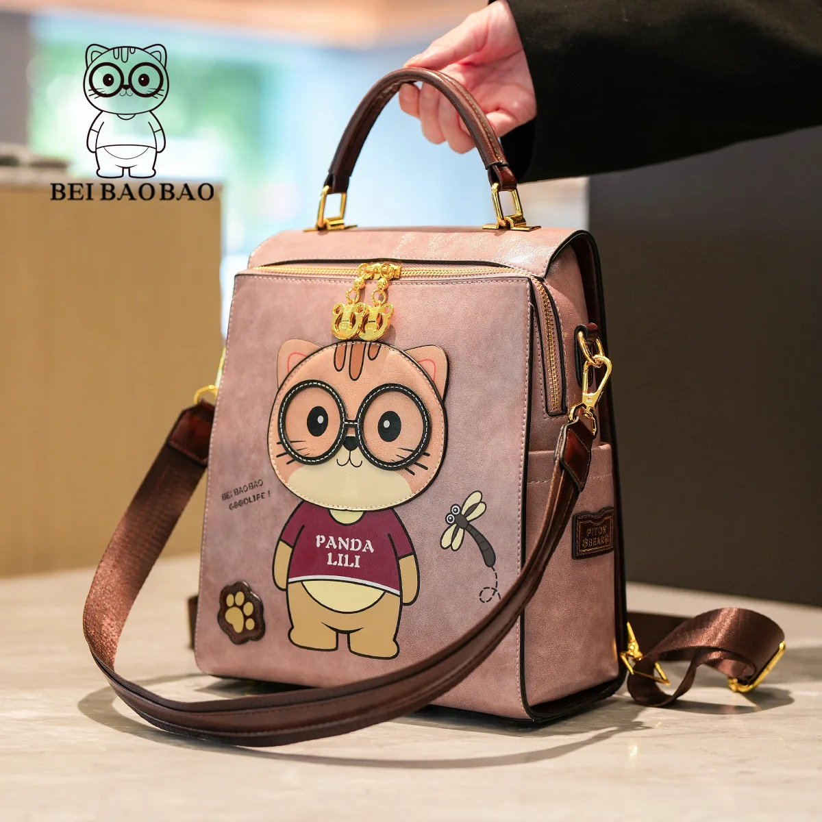 Zaino da donna alla moda Designer Zaino da viaggio in pelle Pu Borsa a tracolla casual Borse da scuola di alta qualità per ragazze adolescenti Sac - immagine 5