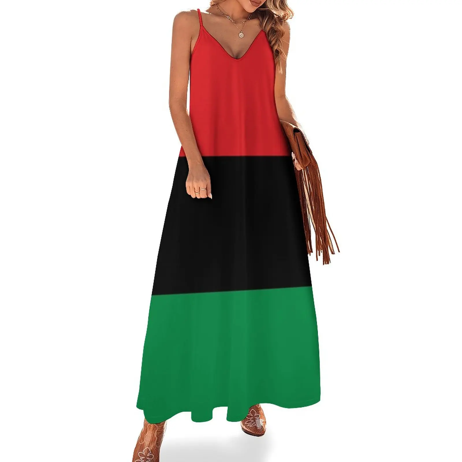 

Pan African Flag T-Shirt - UNIA Flag Sticker - Afro American Flag Sleeveless Dress Female clothing dress