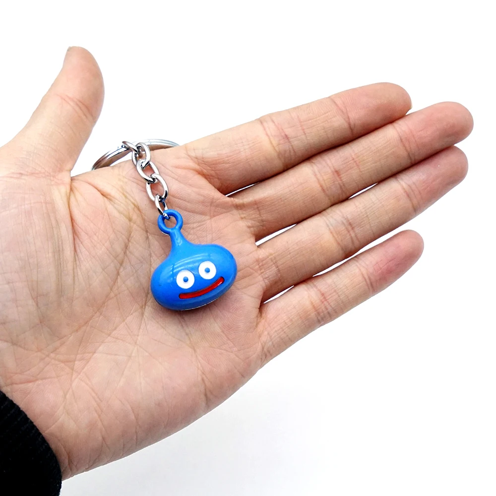 Game Dragon Quest Warrior Kuesuto Keychain Blue Cute Pendant
