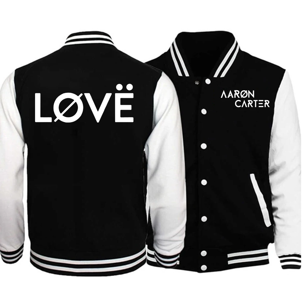 

Aaron Carter Jacket Hoodie Cota Sweatshirt Long Sleeve Baseball Uniform Clothes