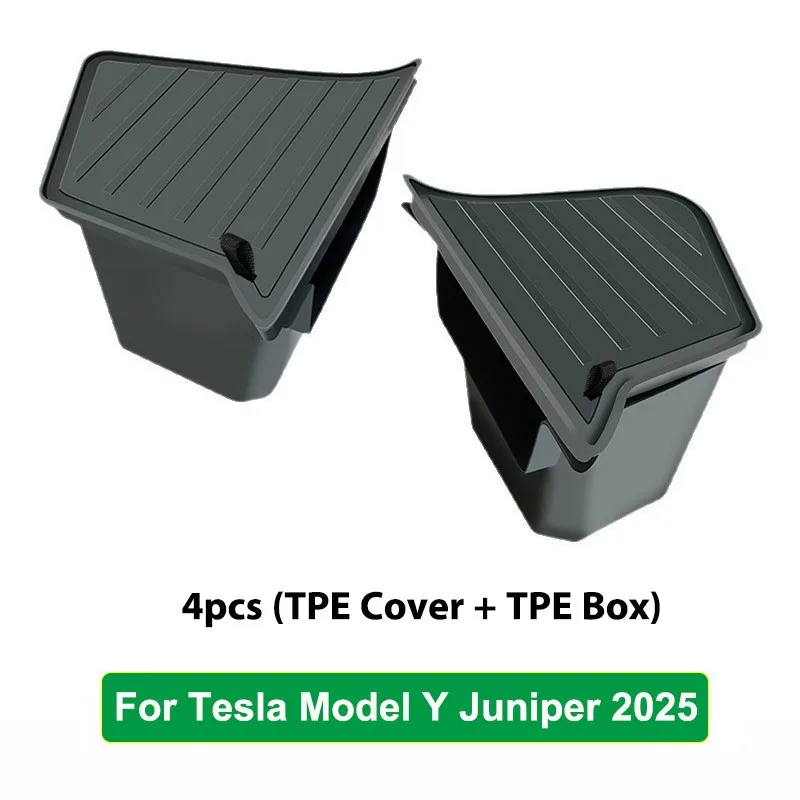 Enhanced Trunk Side Storage Organizer with Flocked TPE Mat - Anti-dirty Travel Accessories