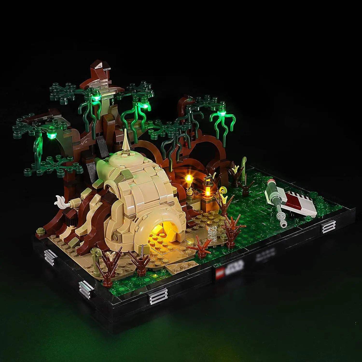 75330 Dagobah Jedi 훈련용 Hprosper LED 조명 배터리 상자가 있는 디오라마 장식 램프(레고 빌딩 블록은 포함되지 않음)