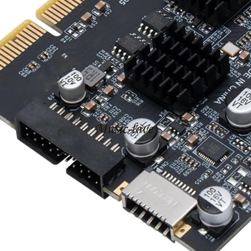 내부 외부 USB 3.2 확장 카드 커넥터 PCIE 4X USB 3.2 10Gbps 203A
