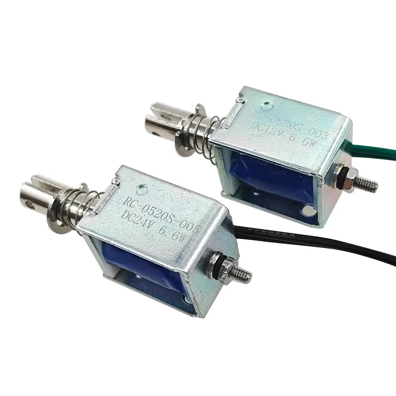 Electroimán De Solenoide 24V DC 12V, Imán Eléctrico De Empuje Tipo Pasante, De Larga Duración, 30mm, Válvula Electromagnética Pequeña