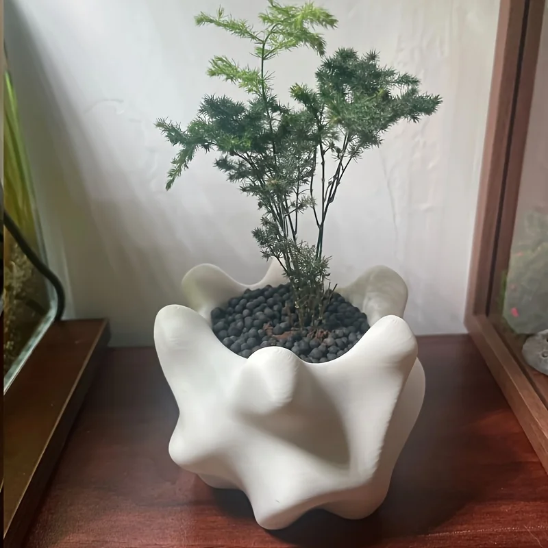 Geometric Irregular Shaped Planter Pot with Drainage