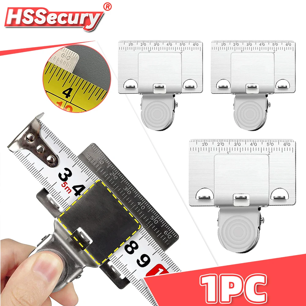 Mini Measuring Tape Clip Locator Stainless Steel Woodworking Measure Precise Locate Clip Hand Tool Decoration Accessories