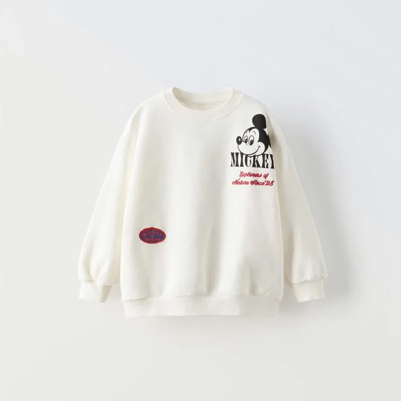 Baby Boys Clothes Mickey Sweatshirt Autumn Tops Loose Fashion Boutique Children's Wear Long Sleeved Hoodie O-neck Pullover Top